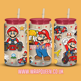 Plumber UV DTF 16oz Glass Cup Wrap